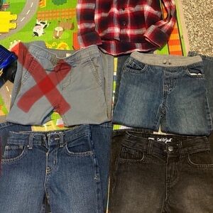 Boys 3T bundle *3 denim and flannel *grey pants are sold